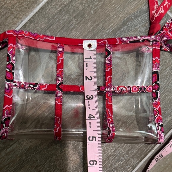 Vera Bradley Transparent Cosmetic Bag with Pink Paisley Accents - Picture 5 of 5